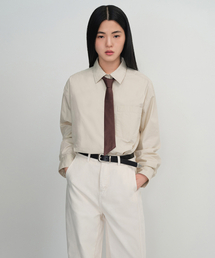 MUSINSA STANDARD WOMAN(VTX^_[hE[})Women's Silk Slash Cut Tie [Dark Brown](lN^C)