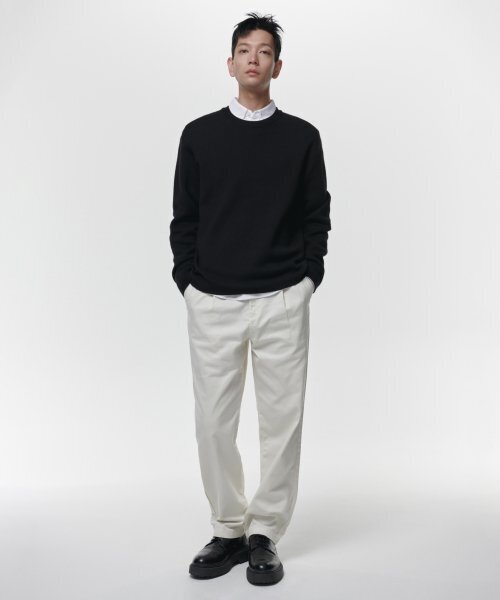 MUSINSA STANDARD（ムシンサスタンダード）の「あごレギュラーフィットのCcinoパンツ1枚。 [クリーム]（その他パンツ・メンズ・その他・29/30/31/33/26/27/28/40/38/42/36/34/32）」の2枚目の写真