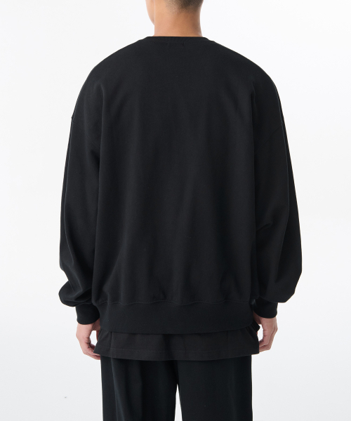 MUSINSA STANDARD（ムシンサスタンダード）の「ルーズバルーンスウェットシャツ[ブラック]（スウェット・メンズ・その他・SMALL/MEDIUM/LARGE/X-LARGE/XX-LARGE/XXX-LARGE）」の2枚目の写真