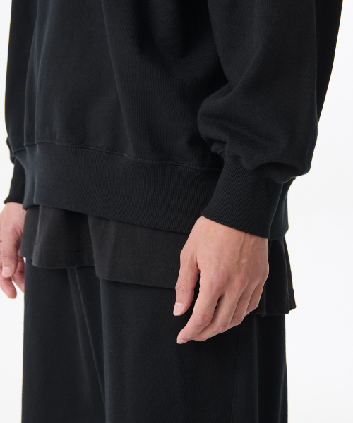 MUSINSA STANDARD（ムシンサスタンダード）の「ルーズバルーンスウェットシャツ[ブラック]（スウェット・メンズ・その他・SMALL/MEDIUM/LARGE/X-LARGE/XX-LARGE/XXX-LARGE）」の5枚目の写真
