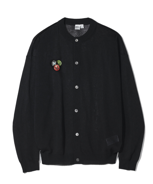 [Б/у] Linen Blend Round-Neck Cardigan — льняной кардиган, чёрный