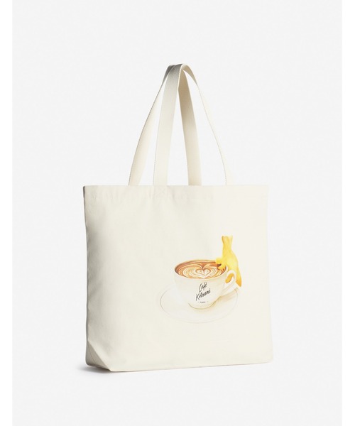 Maison Kitsune(メゾンキツネ)の「CAPPUCCINO TOTE(トートバッグ・メンズ・クリーム・U)」の2枚目の写真