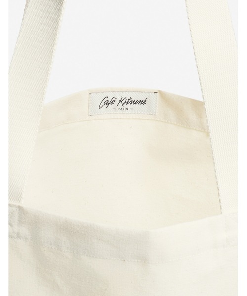 Maison Kitsune(メゾンキツネ)の「CAPPUCCINO TOTE(トートバッグ・メンズ・クリーム・U)」の4枚目の写真