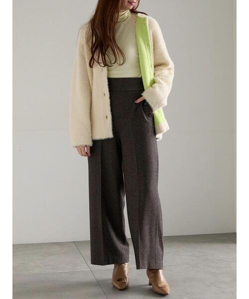 Te chichi（テチチ）の「【R by Te chichi】ダブルフェイスフェザーカーディガン《2025winter catalog item》（カーディガン/ボレロ・レディース・グレー/オフホワイト/パープル/レッド・F）」の6枚目の写真