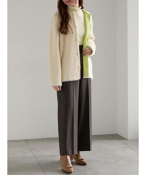 Te chichi（テチチ）の「【R by Te chichi】ダブルフェイスフェザーカーディガン《2025winter catalog item》（カーディガン/ボレロ・レディース・グレー/オフホワイト/パープル/レッド・F）」の7枚目の写真