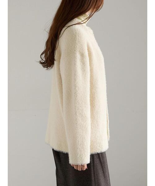 Te chichi（テチチ）の「【R by Te chichi】ダブルフェイスフェザーカーディガン《2025winter catalog item》（カーディガン/ボレロ・レディース・グレー/オフホワイト/パープル/レッド・F）」の10枚目の写真