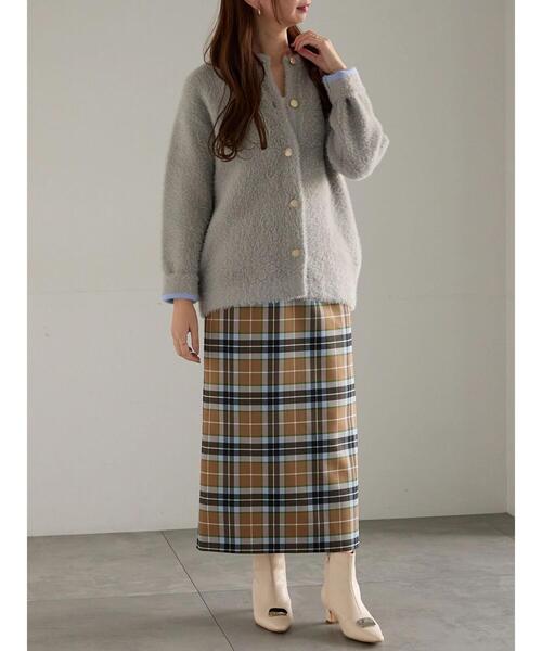 Te chichi（テチチ）の「【R by Te chichi】ダブルフェイスフェザーカーディガン《2025winter catalog item》（カーディガン/ボレロ・レディース・グレー/オフホワイト/パープル/レッド・F）」の16枚目の写真