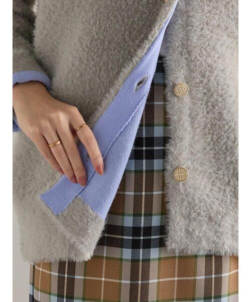 Te chichi（テチチ）の「【R by Te chichi】ダブルフェイスフェザーカーディガン《2025winter catalog item》（カーディガン/ボレロ・レディース・グレー/オフホワイト/パープル/レッド・F）」の18枚目の写真