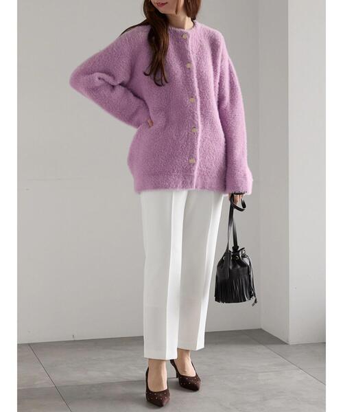 Te chichi（テチチ）の「【R by Te chichi】ダブルフェイスフェザーカーディガン《2025winter catalog item》（カーディガン/ボレロ・レディース・グレー/オフホワイト/パープル/レッド・F）」の22枚目の写真