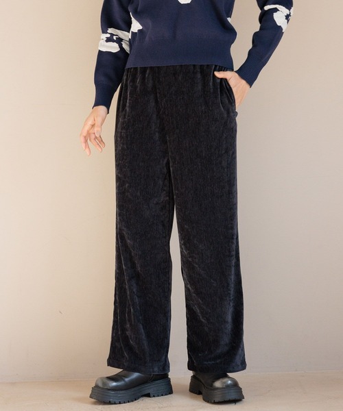 FOUND GOOD(ファウンドグッド)の「ベロアイージーパンツ(その他パンツ・レディース・ブラウン系4/ネイビー/グレー系8・L/M/S)」の3枚目の写真