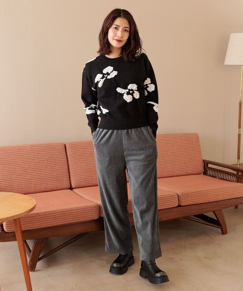 FOUND GOOD(ファウンドグッド)の「ベロアイージーパンツ(その他パンツ・レディース・ブラウン系4/ネイビー/グレー系8・L/M/S)」の4枚目の写真