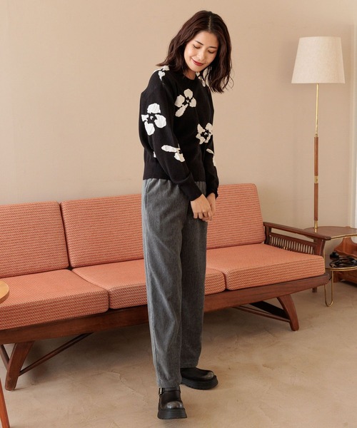 FOUND GOOD(ファウンドグッド)の「ベロアイージーパンツ(その他パンツ・レディース・ブラウン系4/ネイビー/グレー系8・L/M/S)」の5枚目の写真