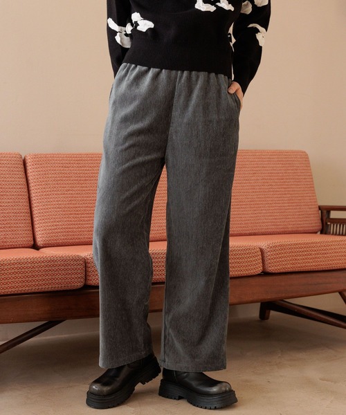 FOUND GOOD(ファウンドグッド)の「ベロアイージーパンツ(その他パンツ・レディース・ブラウン系4/ネイビー/グレー系8・L/M/S)」の6枚目の写真