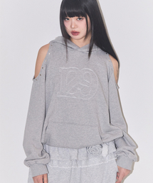 ILLIGO（イリゴ）の「129 カットアウトオーバーサイズフードパーカー メランジ（スウェット）」