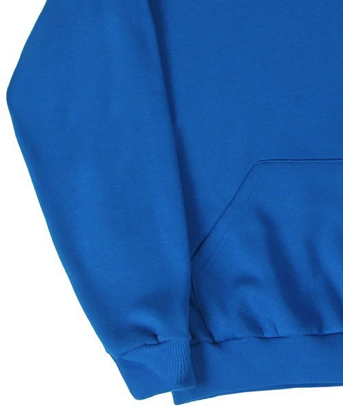 GRAVER（グレーバー）の「[UNISEX]スモールフラワーベアフェイス刺繍スマイルフードティー_コバルトブルー（パーカー・レディース・ブルー・SMALL/MEDIUM/LARGE/X-LARGE）」の6枚目の写真