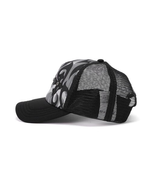 SUPPLIER(サプライヤー)の「SUPPLIER/サプライヤー/Tribal Camo Cross Leather Mesh Cap(キャップ・メンズ・ホワイト/ベージュ・F)」の5枚目の写真