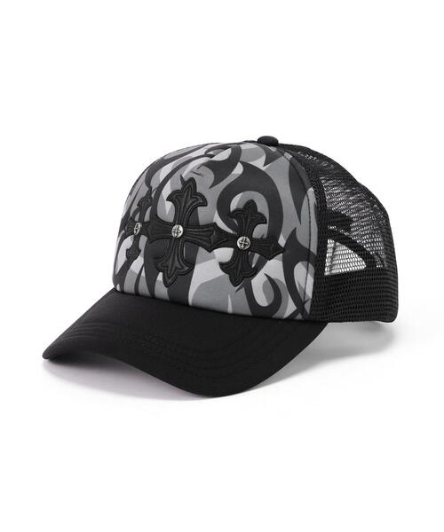 SUPPLIER/サプライヤー/Tribal Camo Cross Leather Mesh Cap