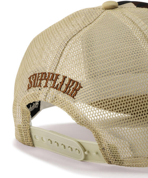SUPPLIER(サプライヤー)の「SUPPLIER/サプライヤー/Tribal Camo Cross Leather Mesh Cap(キャップ・メンズ・ホワイト/ベージュ・F)」の11枚目の写真