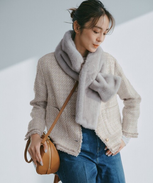 23区 L(ニジュウサンクオオキイサイズ)の「センタープレス デニム ワイド パンツ(デニムパンツ・レディース・ネイビー系/ターコイズブルー系/ダルブルー系/ライトグレー系・44/46/48/50)」の17枚目の写真