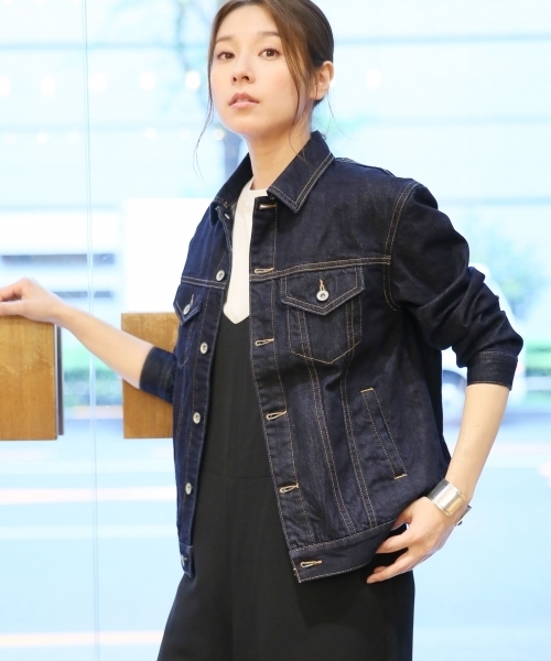 LEPSIM（レプシィム）の「デニムジャケット　708372（デニムジャケット・レディース・ネイビー/オフホワイト/ブルー/ブルー系その他/ダークネイビー・LARGE/MEDIUM）」の5枚目の写真