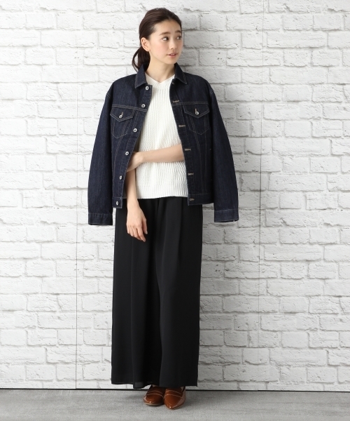 LEPSIM（レプシィム）の「デニムジャケット　708372（デニムジャケット・レディース・ネイビー/オフホワイト/ブルー/ブルー系その他/ダークネイビー・LARGE/MEDIUM）」の12枚目の写真