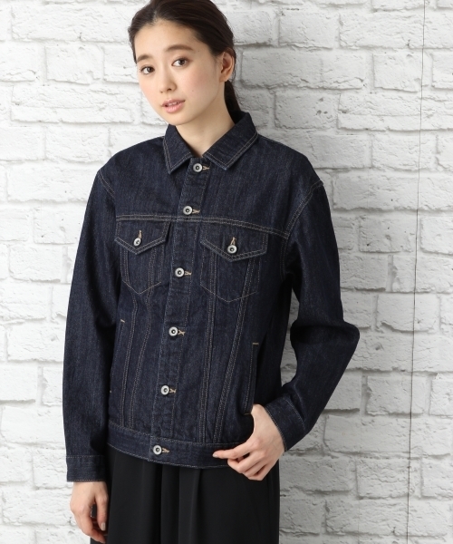 LEPSIM（レプシィム）の「デニムジャケット　708372（デニムジャケット・レディース・ネイビー/オフホワイト/ブルー/ブルー系その他/ダークネイビー・LARGE/MEDIUM）」の13枚目の写真