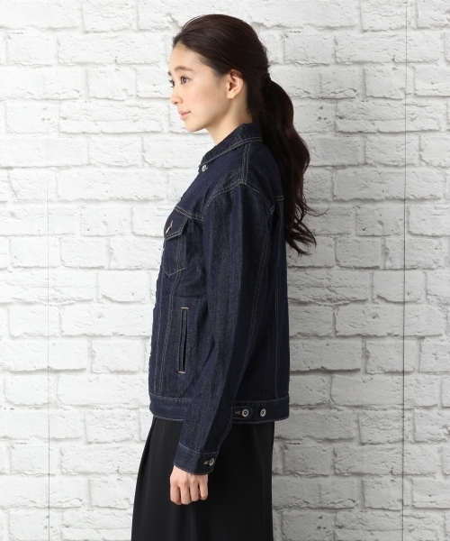 LEPSIM（レプシィム）の「デニムジャケット　708372（デニムジャケット・レディース・ネイビー/オフホワイト/ブルー/ブルー系その他/ダークネイビー・LARGE/MEDIUM）」の14枚目の写真