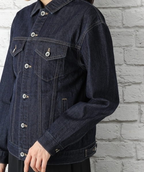 LEPSIM（レプシィム）の「デニムジャケット　708372（デニムジャケット・レディース・ネイビー/オフホワイト/ブルー/ブルー系その他/ダークネイビー・LARGE/MEDIUM）」の17枚目の写真