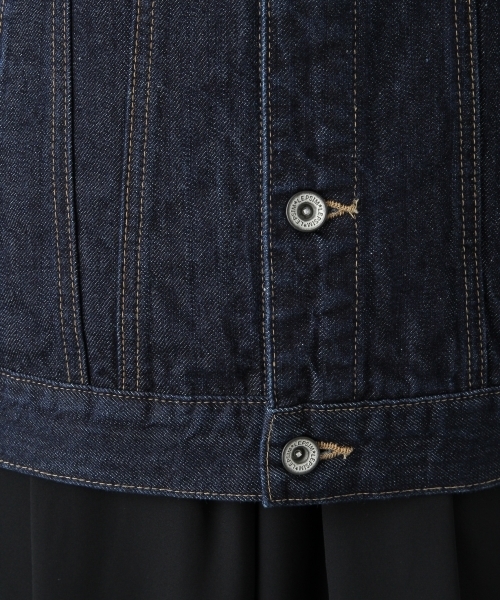 LEPSIM（レプシィム）の「デニムジャケット　708372（デニムジャケット・レディース・ネイビー/オフホワイト/ブルー/ブルー系その他/ダークネイビー・LARGE/MEDIUM）」の9枚目の写真