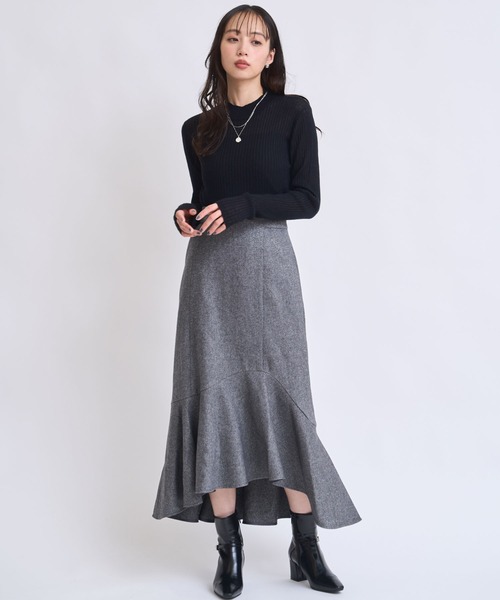 NOELA（ノエラ）の「ウールラメマーメイドスカート（スカート・レディース・ベージュ/ブラック・S/M）」の8枚目の写真