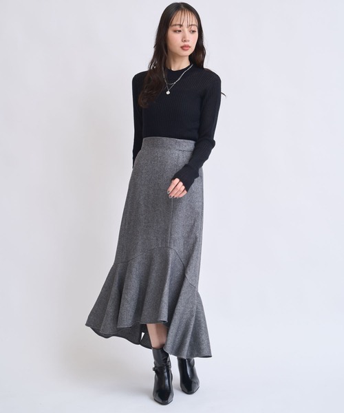 NOELA（ノエラ）の「ウールラメマーメイドスカート（スカート・レディース・ベージュ/ブラック・S/M）」の9枚目の写真