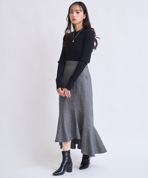 NOELA（ノエラ）の「ウールラメマーメイドスカート（スカート・レディース・ベージュ/ブラック・S/M）」の10枚目の写真