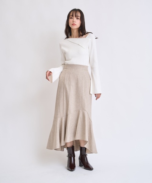 NOELA（ノエラ）の「ウールラメマーメイドスカート（スカート・レディース・ベージュ/ブラック・S/M）」の13枚目の写真