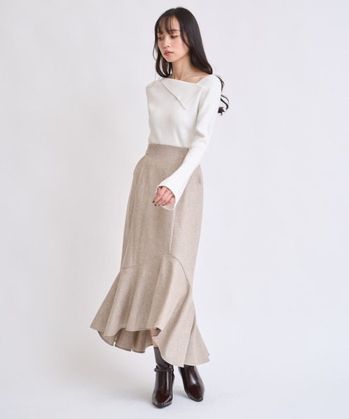 NOELA（ノエラ）の「ウールラメマーメイドスカート（スカート・レディース・ベージュ/ブラック・S/M）」の15枚目の写真