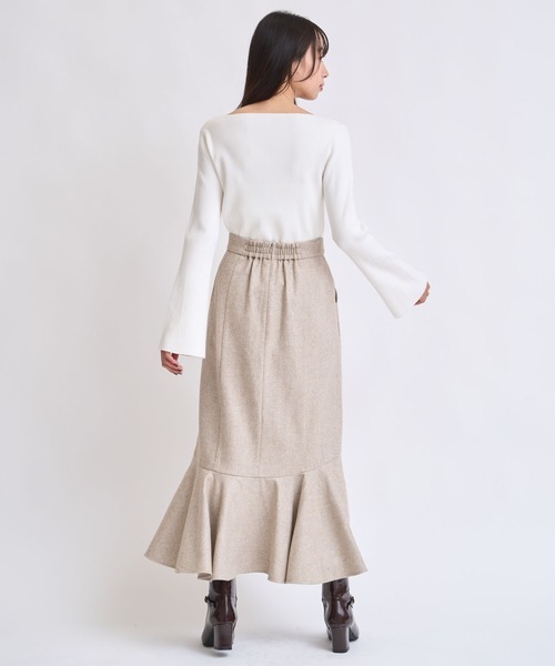 NOELA（ノエラ）の「ウールラメマーメイドスカート（スカート・レディース・ベージュ/ブラック・S/M）」の4枚目の写真