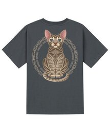 KTG0010 スフィンクスキャット 半袖Tシャツ - グレー