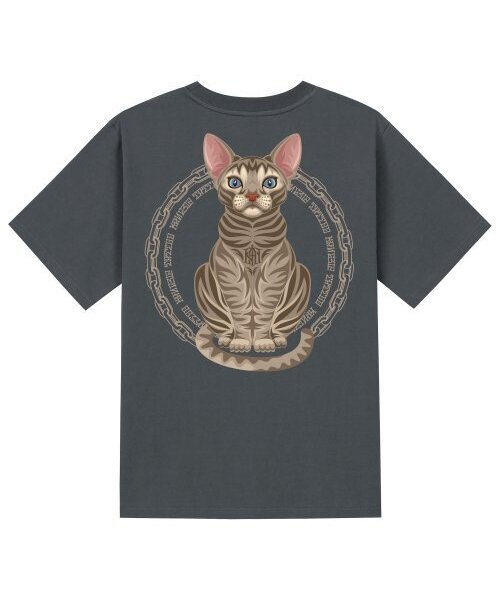 KAN6312(カン6312)の「KTG0010 スフィンクスキャット 半袖Tシャツ - グレー(Tシャツ/カットソー・メンズ・その他・LARGE/MEDIUM/SMALL/X-LARGE)」の1枚目の写真