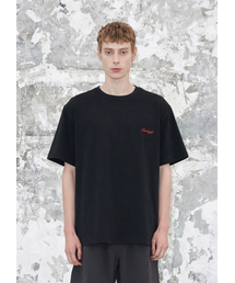 アパレルスクリプトロゴTシャツ（ブラック/レッド）