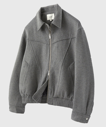 AOTT（アンアウトピット）の「ウールブレンド2WAYカラーブルゾングレー（MA-1）」