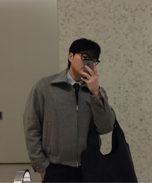 AOTT（アンアウトピット）の「ウールブレンド2WAYカラーブルゾングレー（ブルゾン・メンズ・グレー・MEDIUM/LARGE/X-LARGE）」の5枚目の写真