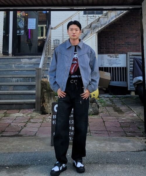 AOTT（アンアウトピット）の「ウールブレンド2WAYカラーブルゾングレー（ブルゾン・メンズ・グレー・MEDIUM/LARGE/X-LARGE）」の8枚目の写真
