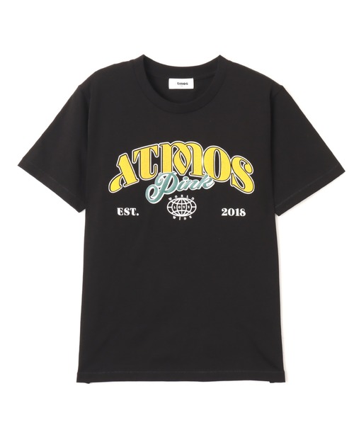 atmos pink(アトモスピンク)の「atmos pink College Logo T-shirt / アトモス ピンク カレッジ ロゴ T-シャツ(Tシャツ/カットソー・レディース・ホワイト/ブラック・S/M)」の1枚目の写真