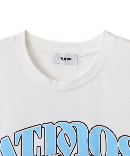 atmos pink(アトモスピンク)の「atmos pink College Logo T-shirt / アトモス ピンク カレッジ ロゴ T-シャツ(Tシャツ/カットソー・レディース・ホワイト/ブラック・S/M)」の3枚目の写真
