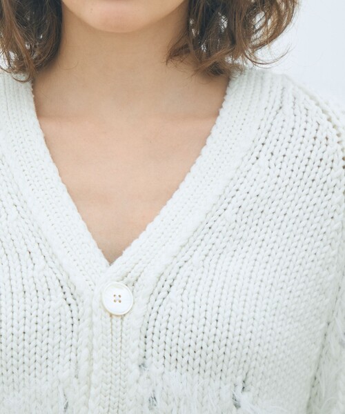 アイレットシャギー Vネックカーディガン（カーディガン/ボレロ