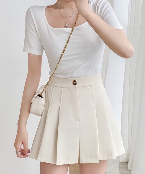 Mejoul（メジュール）の「【2026春夏新作】プリーツハイウエストショートパンツ（その他パンツ・レディース・ブラウン/ブラック/アイボリー・M/L）」の15枚目の写真