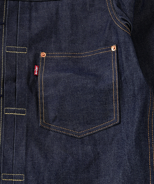 Levi's(リーバイス)の「Levi’s(R) / リーバイス(R) 別注 TYPE1 リジッド トラッカージャケット(デニムジャケット・メンズ・ダークブルー・XXX-LARGE/XX-LARGE/X-LARGE/LARGE/MEDIUM/SMALL/X-SMALL)」の6枚目の写真