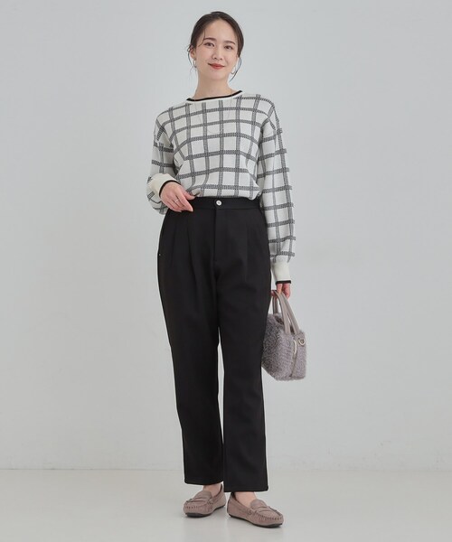 DRESKIP(ドレスキップ)の「【あったか】ウールフィール 裏起毛テーパードパンツ(その他パンツ・レディース・チャコールグレー/ブラック/キャメル・03/02/01/04)」の10枚目の写真