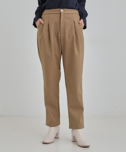DRESKIP(ドレスキップ)の「【あったか】ウールフィール 裏起毛テーパードパンツ(その他パンツ・レディース・チャコールグレー/ブラック/キャメル・03/02/01/04)」の12枚目の写真