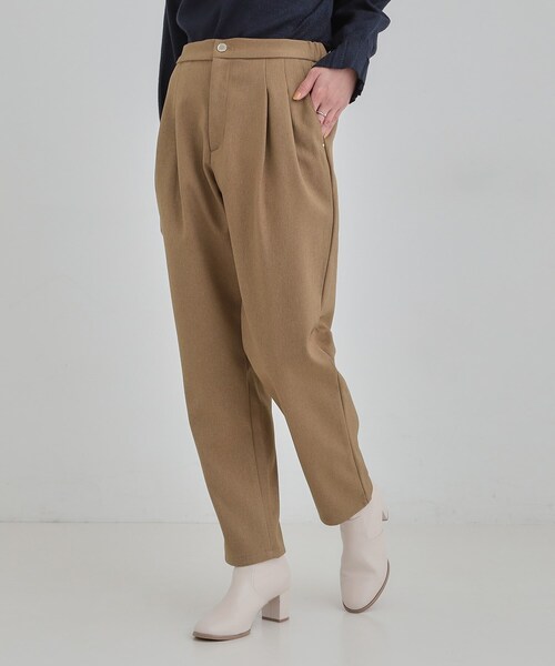 DRESKIP(ドレスキップ)の「【あったか】ウールフィール 裏起毛テーパードパンツ(その他パンツ・レディース・チャコールグレー/ブラック/キャメル・03/02/01/04)」の13枚目の写真