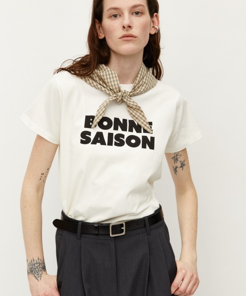 Auntie Rosa Holiday(アンティローザホリデー)の「BONNESAISONプリントTEE(Tシャツ/カットソー・レディース・オフホワイト/グレー・FREE)」の11枚目の写真